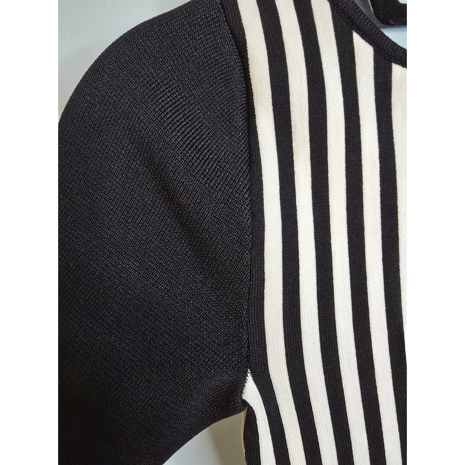 Ph5 Cleo Striped Asymmetric Dress Xs Black White Knit Mini Designer Nwt — image 3 of 8